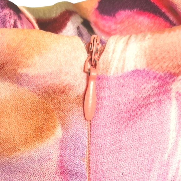 Liquorish ASOS Formal Satin Twist-Front Maxi Dress Pinks Cutout Slit Sz 8 NWT - Picture 9 of 16